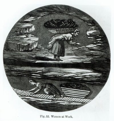 Women at Work in a Coal Mine by English School